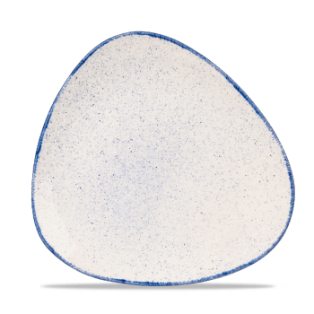 Stonecast Hints Indigo Blue Lotus Plate 10.5Inch x12