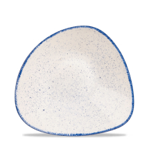 Stonecast Hints Indigo Blue Lotus Triangle Bowl 9 1/4inch x12