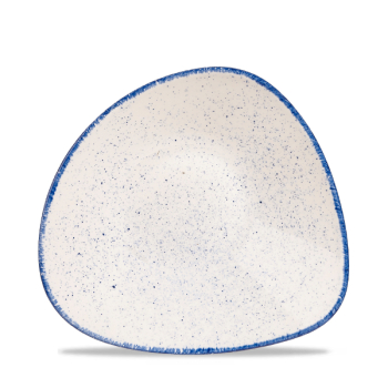 Stonecast Hints Indigo Blue Lotus Triangle Bowl 9 1/4Inch x12 Stonecast Hints Indigo Blue Lotus Triangle Bowl 9 1/4Inch x12