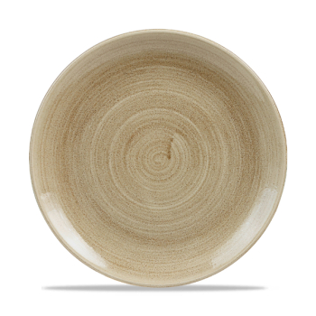Stonecast Patina Antique Taupe Evolve Coupe Plate 10.25Inch x12 Stonecast Patina Antique Taupe Evolve Coupe Plate 10.25Inch x12