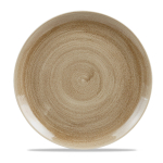 Stonecast Patina Antique Taupe Evolve Coupe Round Plate 11.25" x12