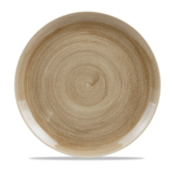 Stonecast Patina Antique Taupe Evolve Coupe Round Plate 11.25Inch x12