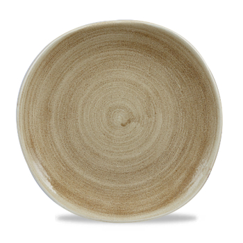 Stonecast Patina Antique Taupe Round Trace Plate 10 3/8Inch x12