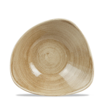 Stonecast Patina Antique Taupe Lotus Triangle Bowl 9.25inch x12 Stonecast Patina Antique Taupe Lotus Triangle Bowl 9.25inch x12