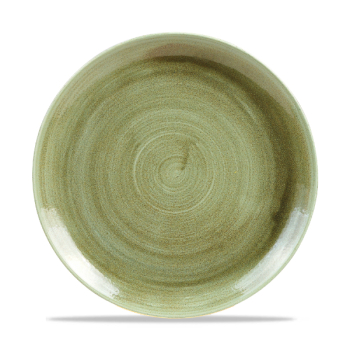Stonecast Patina Burnished Green Evolve Coupe Plate 10.25Inch x12