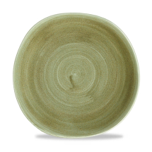 Stonecast Patina Burnished Green Round Trace Plate 10 3/8inch x12
