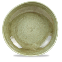 Stonecast Patina Burnished Green Round Trace Plate 11 1/4inch x12