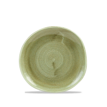 Stonecast Patina Burnished Green Round Trace Plate 7.25inch x12