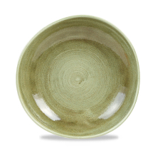 Stonecast Patina Burnished Green Round Trace Bowl 9 7/8inch x12