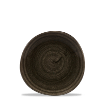 Stonecast Patina Iron Black Round Trace Plate 7 1/4inch x12