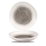 Raku Quartz Black Round Trace Bowl 9 7/8" x12