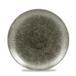 Raku Quartz Black Evolve Coupe Plate 8.67" x12