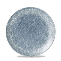 Raku Topaz Blue Evolve Coupe Plate 8.67inch x12 Raku Topaz Blue Evolve Coupe Plate 8.67inch x12