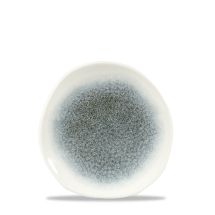 Raku Topaz Blue Round Trace Plate 7 1/4inch x12 Raku Topaz Blue Round Trace Plate 7 1/4inch x12