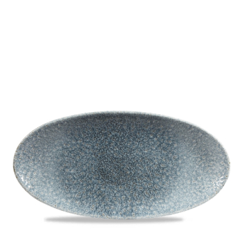 Raku Topaz Blue Oval Chefs Plate 11 4/5X5 3/4Inch x12 Raku Topaz Blue Oval Chefs Plate 11 4/5X5 3/4Inch x12