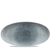 Raku Topaz Blue Oval Chefs Plate 13 3/4X6 3/4inch x6 Raku Topaz Blue Oval Chefs Plate 13 3/4X6 3/4inch x6