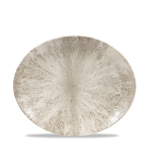 Stone Agate Grey Orbit Oval Coupe Plate 10" x12 Stone Agate Grey Orbit Oval Coupe Plate 10" x12