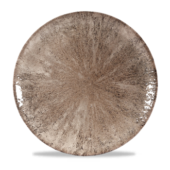 Stone Zircon Brown Evolve Coupe Round Plate 11.25Inch x12