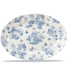 Toile Prague Classic Oval Plate 14.375inch x6