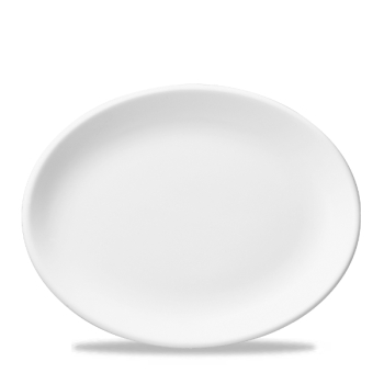 White Oval Plate 14.25Inch x12