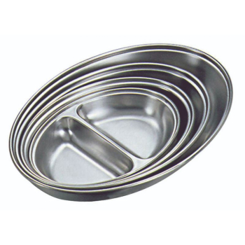 S/St.2 Div. Oval Veg Dish 14Inch Width 21.2cm x1 S/St.2 Div. Oval Veg Dish 14Inch Width 21.2cm x1