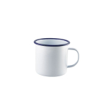Enamel Mug White with Blue Rim 56.8cl/20oz x1