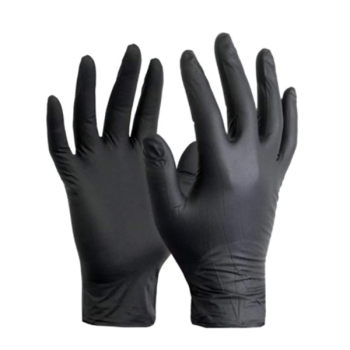 Nitrile Gloves Large Black 3g x100
