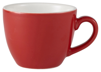 GenWare Porcelain Red Bowl Shaped Espresso Cup 9cl/3oz x6