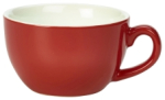 GenWare Porcelain Red Bowl Shaped Cup 17.5cl/6oz x6