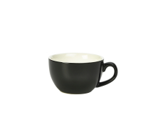 GenWare Porcelain Black Bowl Shaped Cup 25cl/8.75oz x6