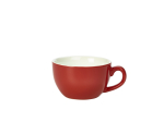 GenWare Porcelain Red Bowl Shaped Cup 25cl/8.75oz x6