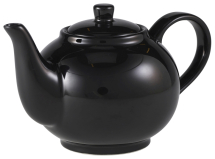 GenWare Porcelain Black Teapot 45cl/15.75oz x6