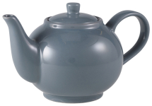GenWare Porcelain Grey Teapot 45cl/15.75oz x6