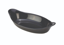 Royal GenWare Oval Eared Dish 22cm Black x4