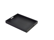 Solid Black Butlers Tray 44X32X4.5cm x1