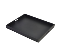 Solid Black Butlers Tray 53.5X42.5X4.5cm x1