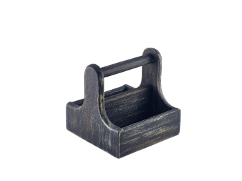 Small Black Wooden Table Caddy x1
