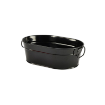Galvanised Steel Serving Bucket Black 23 x 15 x 7cm x1 Galvanised Steel Serving Bucket Black 23 x 15 x 7cm x1
