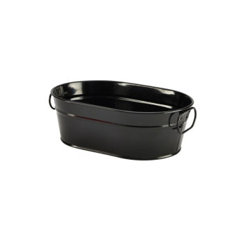 Galvanised Steel Serving Bucket Black 23 x 15 x 7cm x1