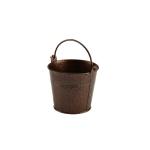 Galvanised Steel Hamm Serving Bucket 10cm Dia Copper x1