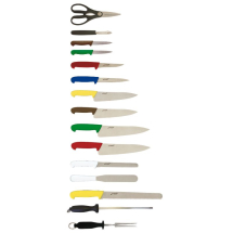 15 Piece Colour Coded Knife Set + Knife Case x1
