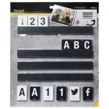 Letter Shelf 1m Black (Includes 169 Characters) x1