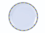 GenWare Melamine 9" Plate- Coloured Circles x12