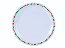 GenWare Melamine 9inch Plate- Coloured Circles x12