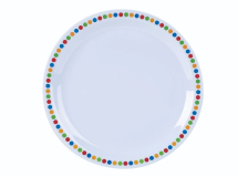 GenWare Melamine 9inch Plate- Coloured Circles x12 GenWare Melamine 9inch Plate- Coloured Circles x12