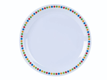 GenWare Melamine 9Inch Plate- Coloured Circles x12