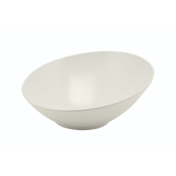 White Melamine Slanted Buffet Bowl 21 x 20 x 10cm x1 White Melamine Slanted Buffet Bowl 21 x 20 x 10cm x1