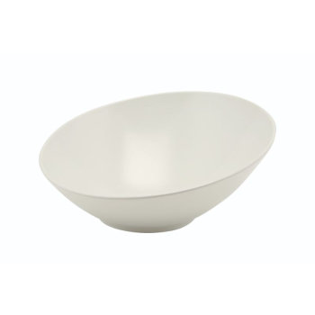 White Melamine Slanted Buffet Bowl 21 x 20 x 10cm x1