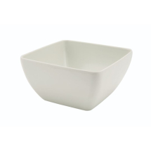 White Melamine Curved Square Bowl 12.5cm x1