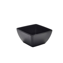 Black Melamine Curved Square Bowl 19cm x1